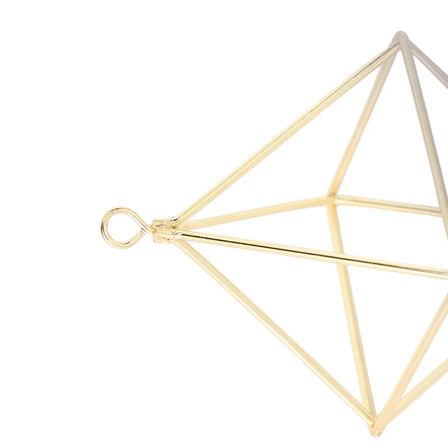 Szabadon Álló Függő Ültetvények Geometriai Kovácsoltvas Tillandsia Air Növények Tartó Háromszög Alakú Fém Rack - Image 2