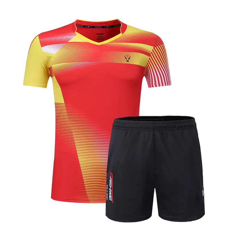 Tennis clothes badminton sport shirt,pingpong Tshirt,huttlecock jerseys sportswear tracksuit Men/Women shirt + shorts 3867