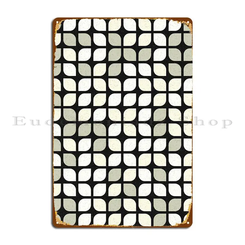 Targa In Metallo Con Motivo Geometrico Home Garage Iron Custom Cinema Tin Sign Poster