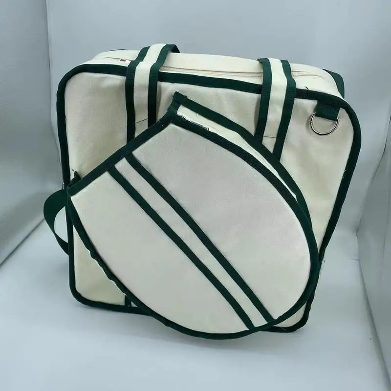 Portable Racket Bag Hole Ball Racquet Storage Bag Canvas Fabric Sports Racket Bag For Table Tennis Rackets Badminton Rackets 4