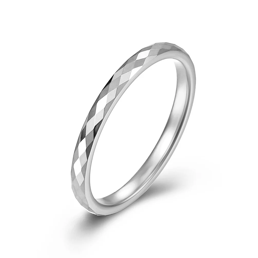 2mm Tungsten Carbide Stackable Ring - Comfort Fit Wedding Band For Men & Women
