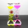 Toy Double Heart Liquid Motion Bubble Drip Oil Hourglass Timer Clock Kids Gift 3