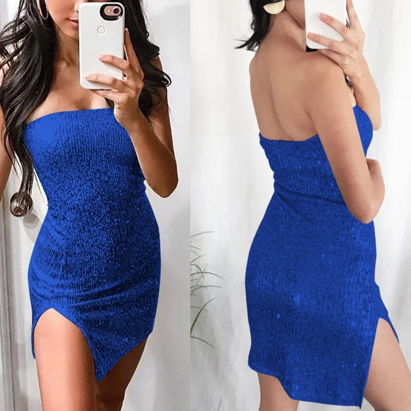 Sexy Bright Silk Diamond Women Mini 