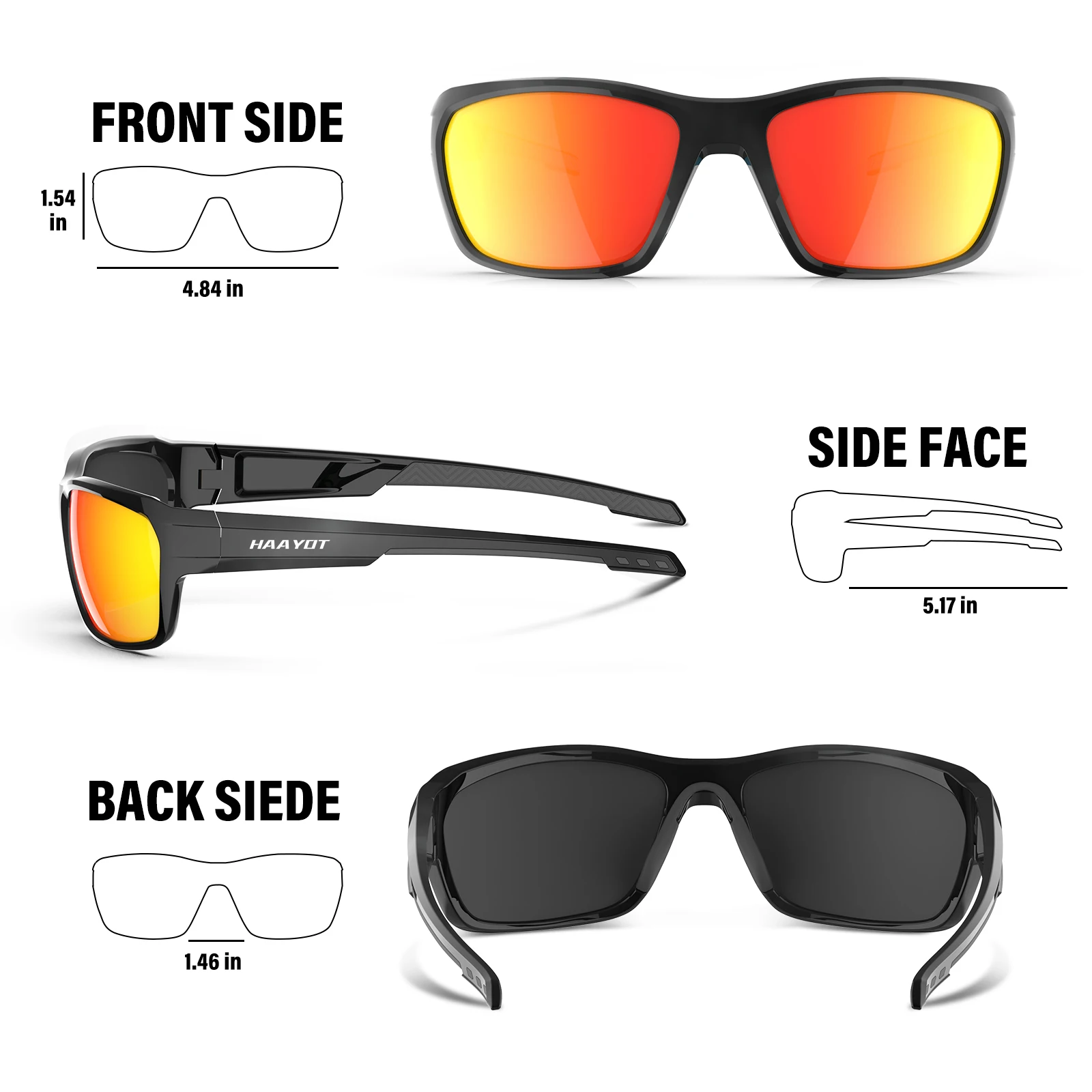 Gafas de sol deportivas polarizadas Suukaa 2023 para hombres y mujeres, para pesca, ciclismo, correr, conducir, golf, protección UV_voghion.com