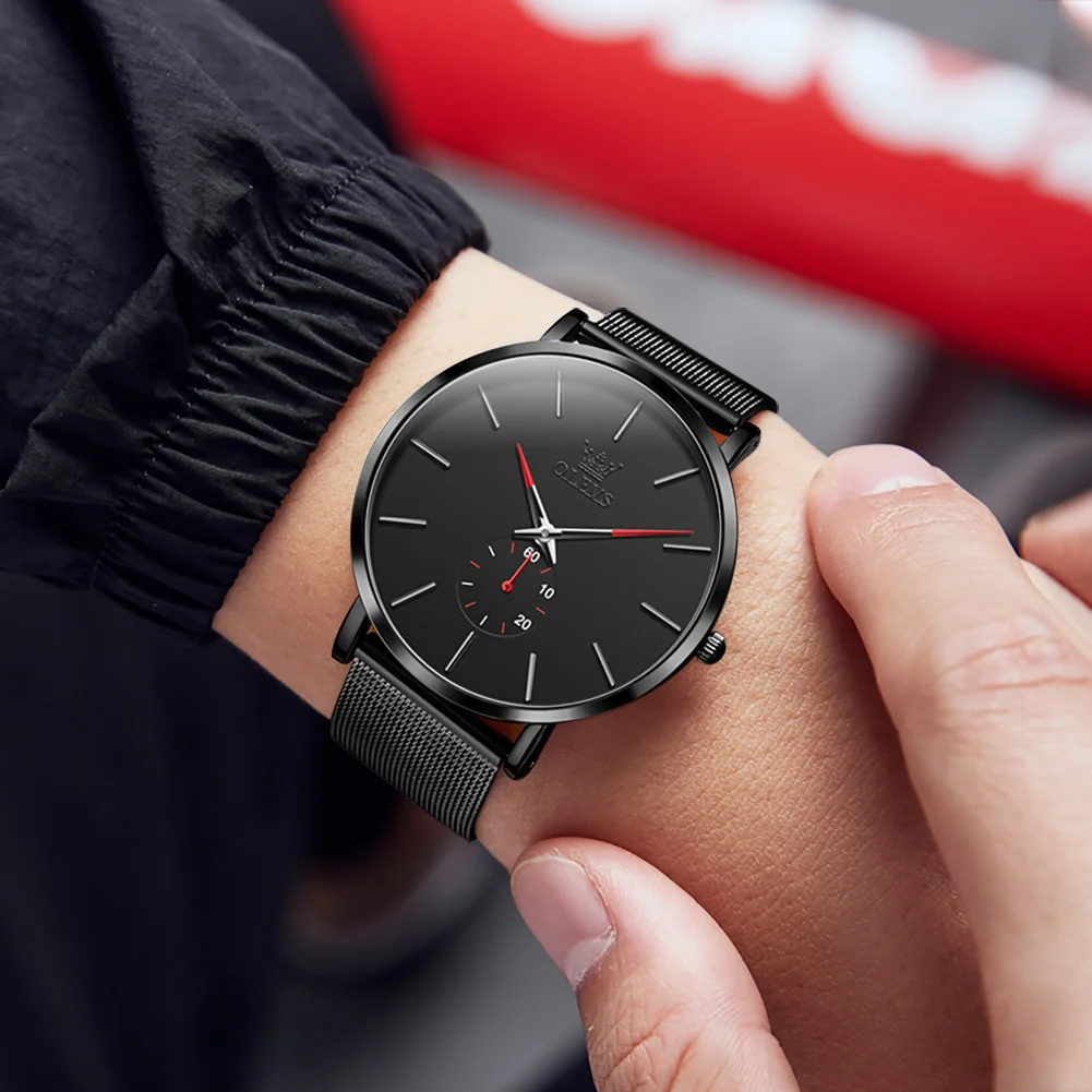 ساعة كوارتز رجالية OLEVS 9954 رفيعة للغاية 7.5 ملم...