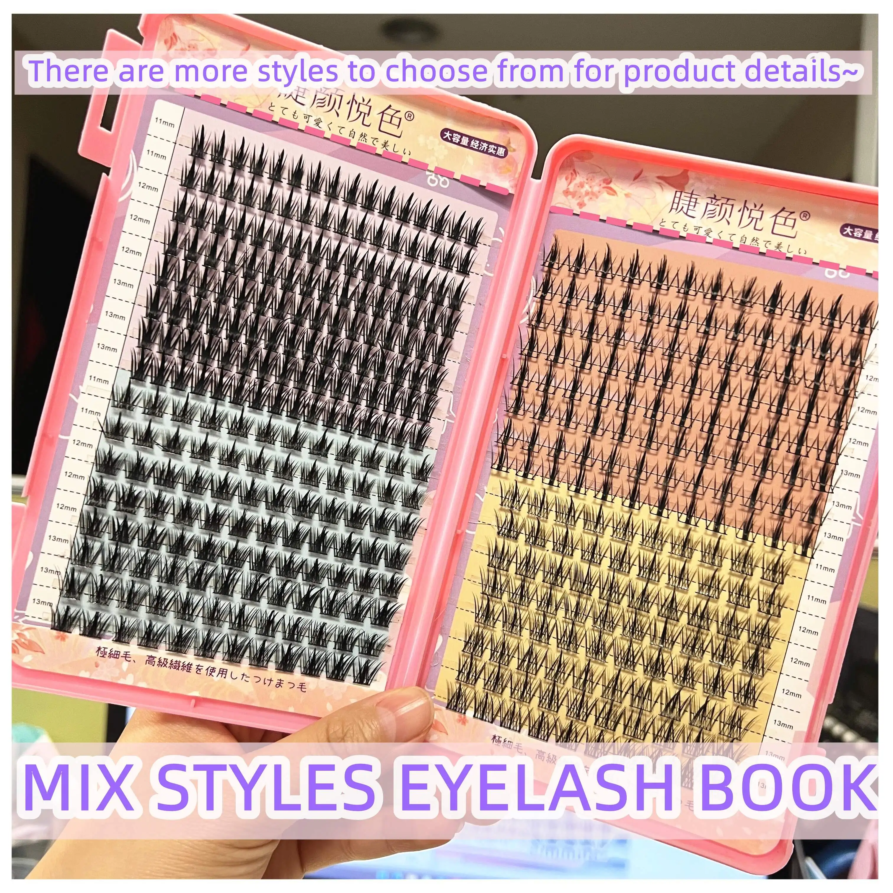 32Rows Eyeslashes Extension Personal Professional Individual Cluster Grafting Wholesale Sweet  Large Capacity Flowerknow Makeup images - 6