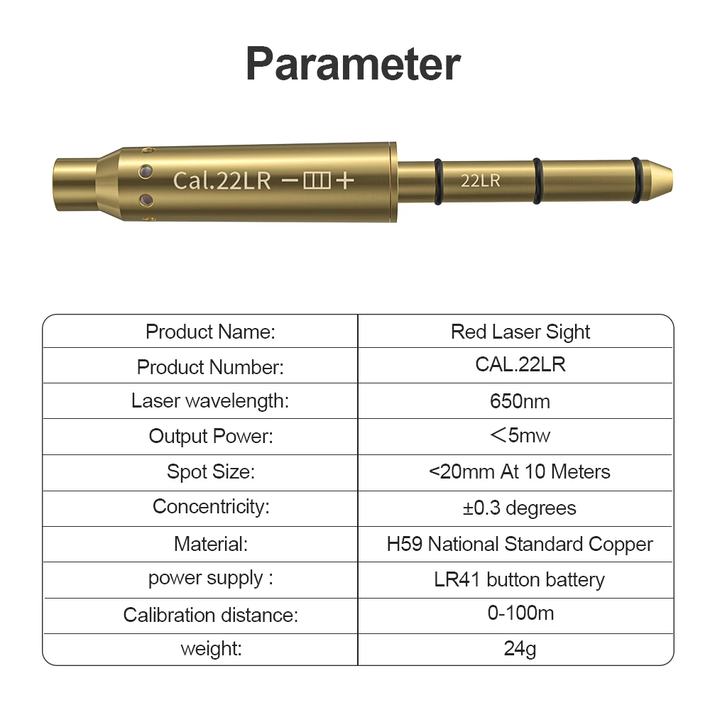 22LR Calibration Red Increase Accuracy Long Tail Calibration Tool Accessory