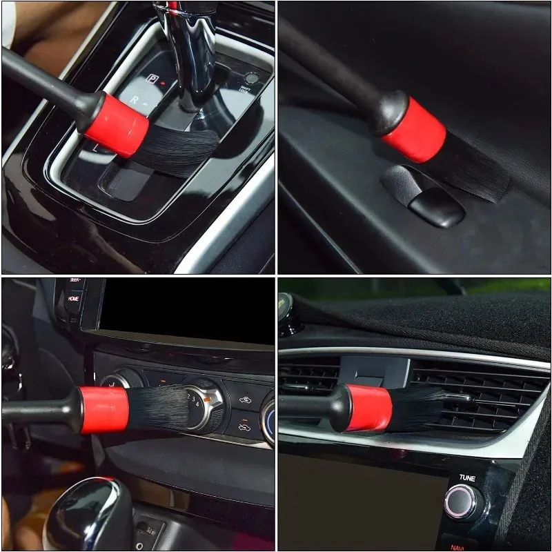 5Pcs Car Cleaning Brush Kit Auto Detail Brushes Dust Brushes for Car Interior Detailing Brush Set Wheel Rims Clean Brush Tools 2