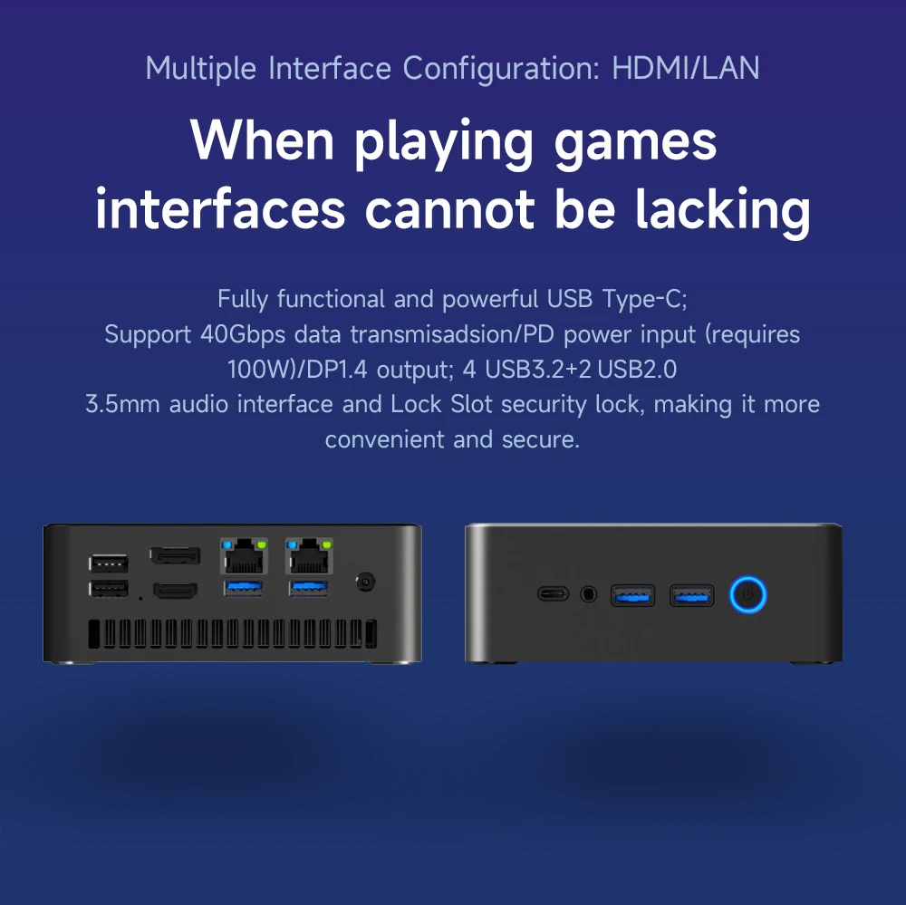 MLLSE K2 Mini PC AMD Ryzen 7 7735HS 8C/16T DDR5 16G RAM 1TB ROM SSD Window 11 Pro BT5.2 WiFi6 RZ608 Desktop Gaming Computer 5