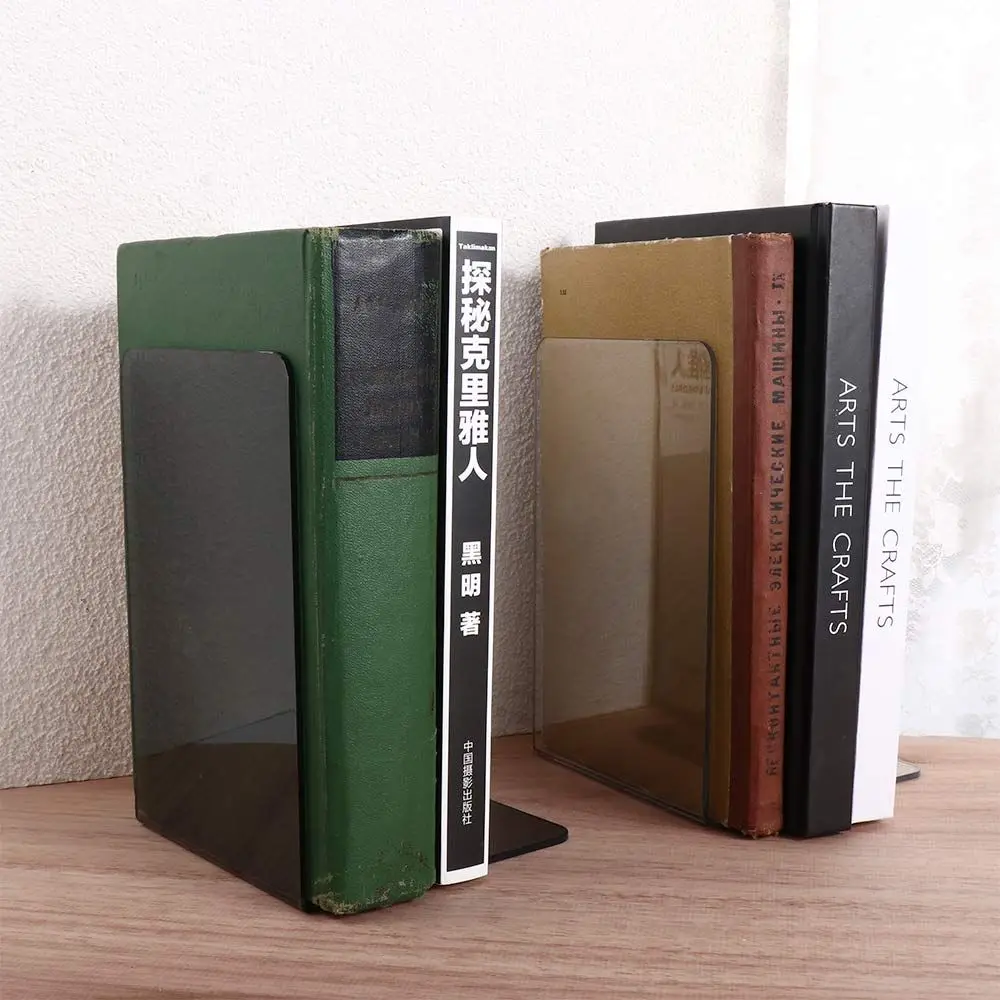 

Настольный органайзер для хранения, L-образный книжный стенд, книжная полка, прозрачный книжный держатель