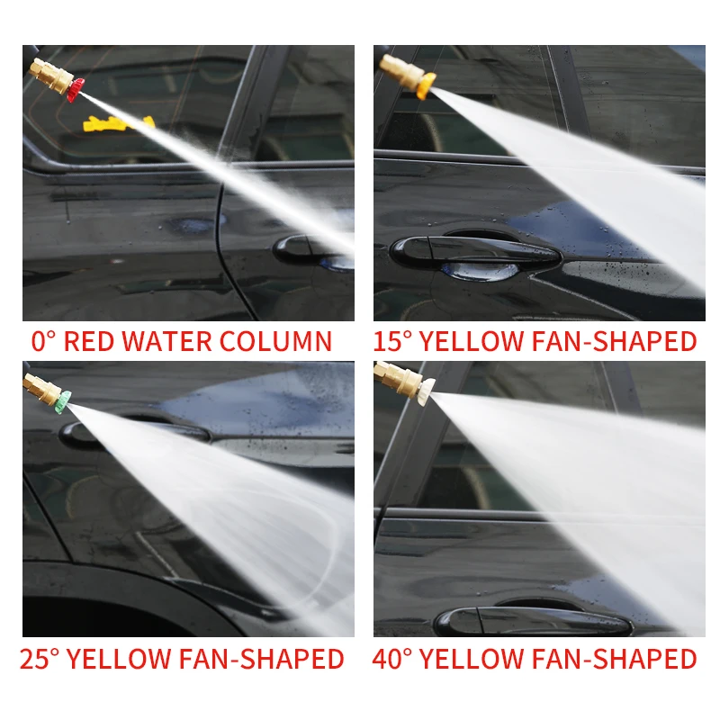 Car Wash Accessories For High Pressure Washer Water Gun Nozzle Sputtering-Proof 1/4 Quick Connector Nozzle For Wash Car 4