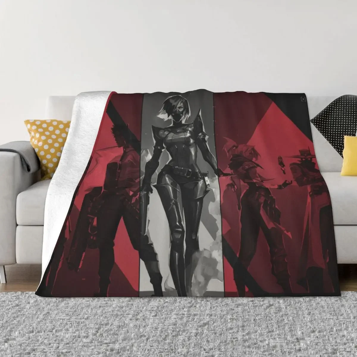 

Valorant Game Blanket Flannel Decoration Fan Art Portable Home Bedspread