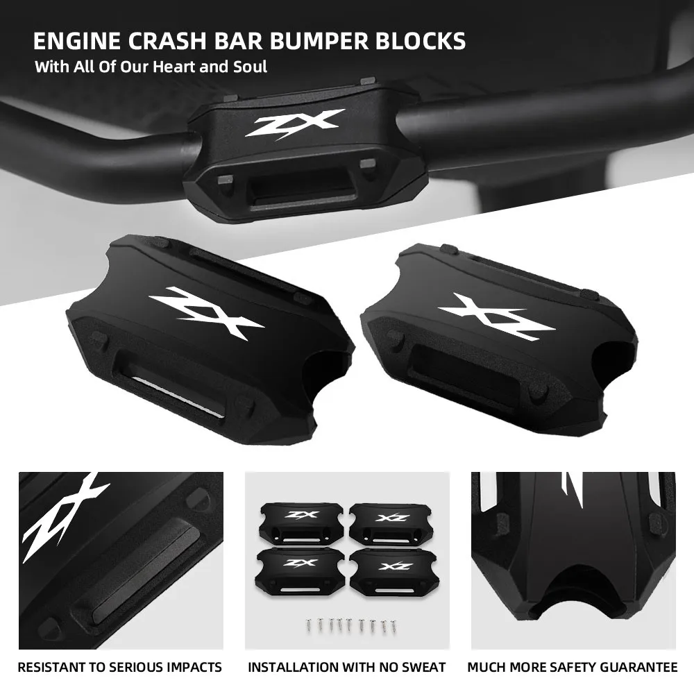 

25MM Motorcycle Engine Guard Crash Bar Protection Bumper Decorative Block FOR KAWASAKI ZX25R ZX4r ZX6 ZX600 ZX636 ZX636R ZX6RR