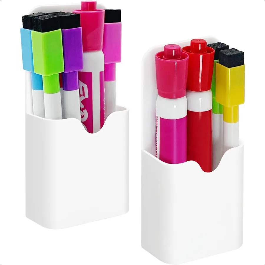 Magnetic Pen Holder Set for Whiteboards and Fridges