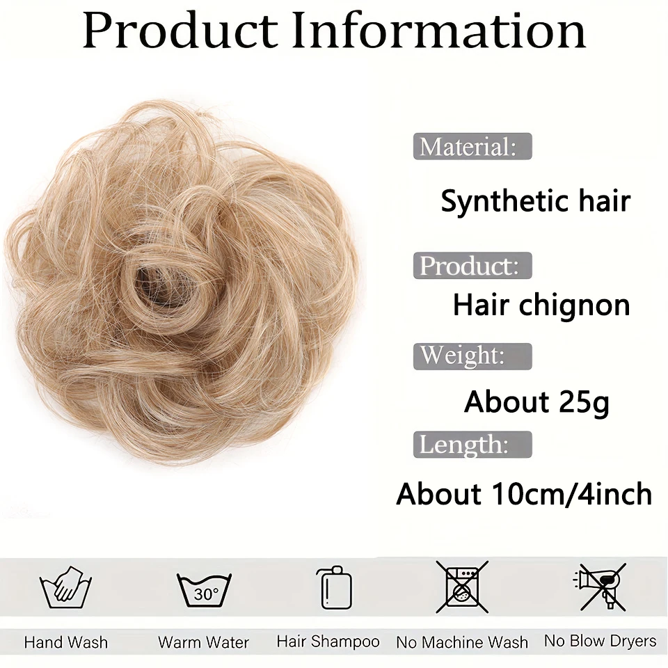 LUPU Synthetic Hair Bun Hair Extension Hairpieces Scrunchies Curly Wavy Messy Chignon For Women Hair Chignon Daily Party Wear