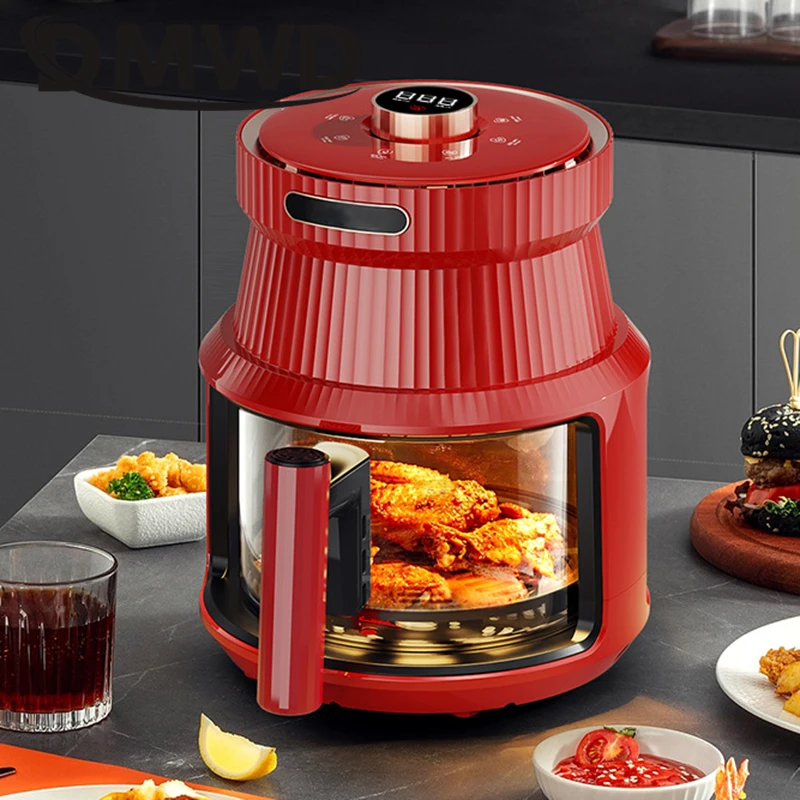 4.5L Oil Free Health Electric Deep Fryer Cooker Visual LED Toaster Chicken Air Frying Grill French Fries Oven Hot Air Dehydrator