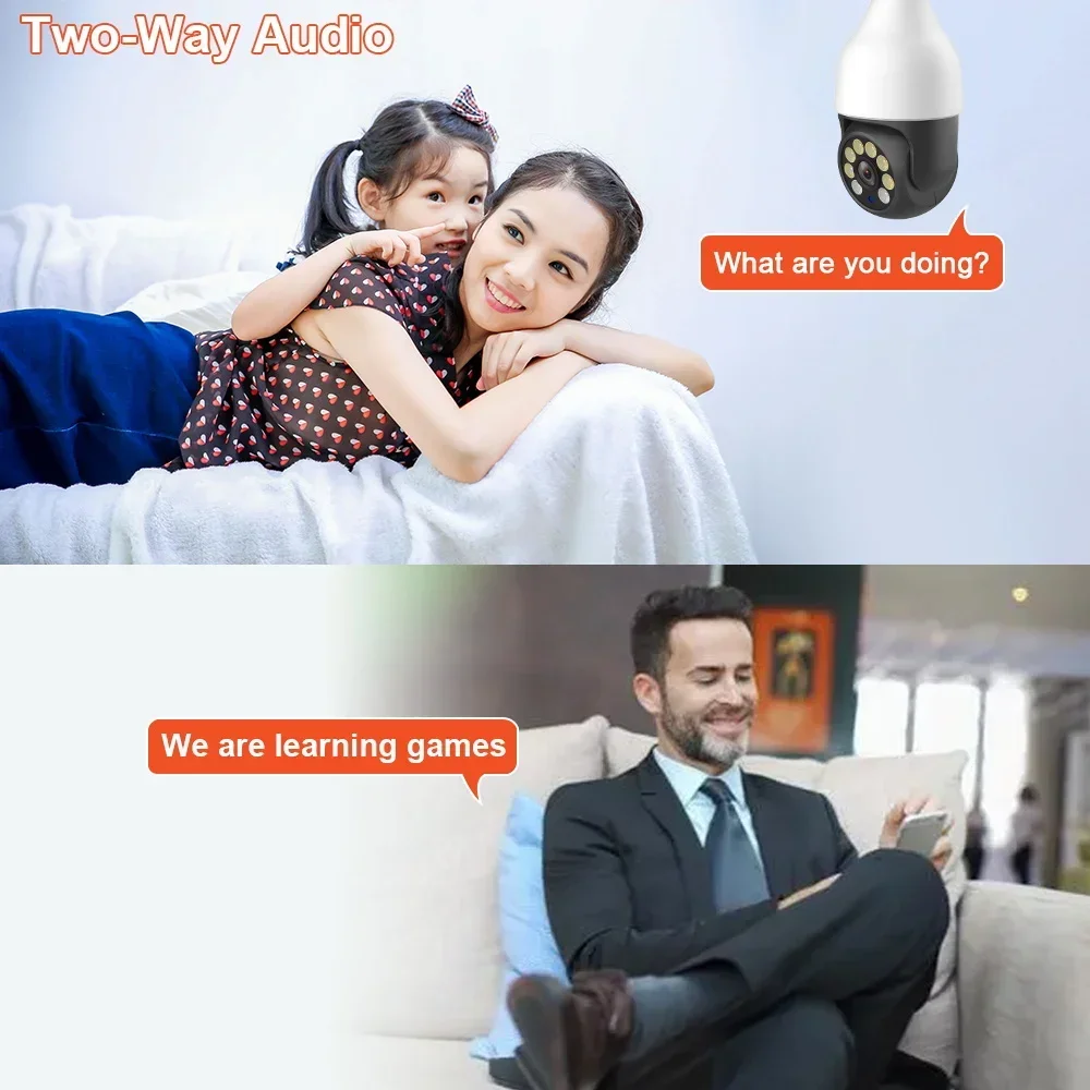 ANSVICAM 5MP Bulb IP WIFI Camera 5G WiFi TUYA Smart Life Alexa Google Home Water
