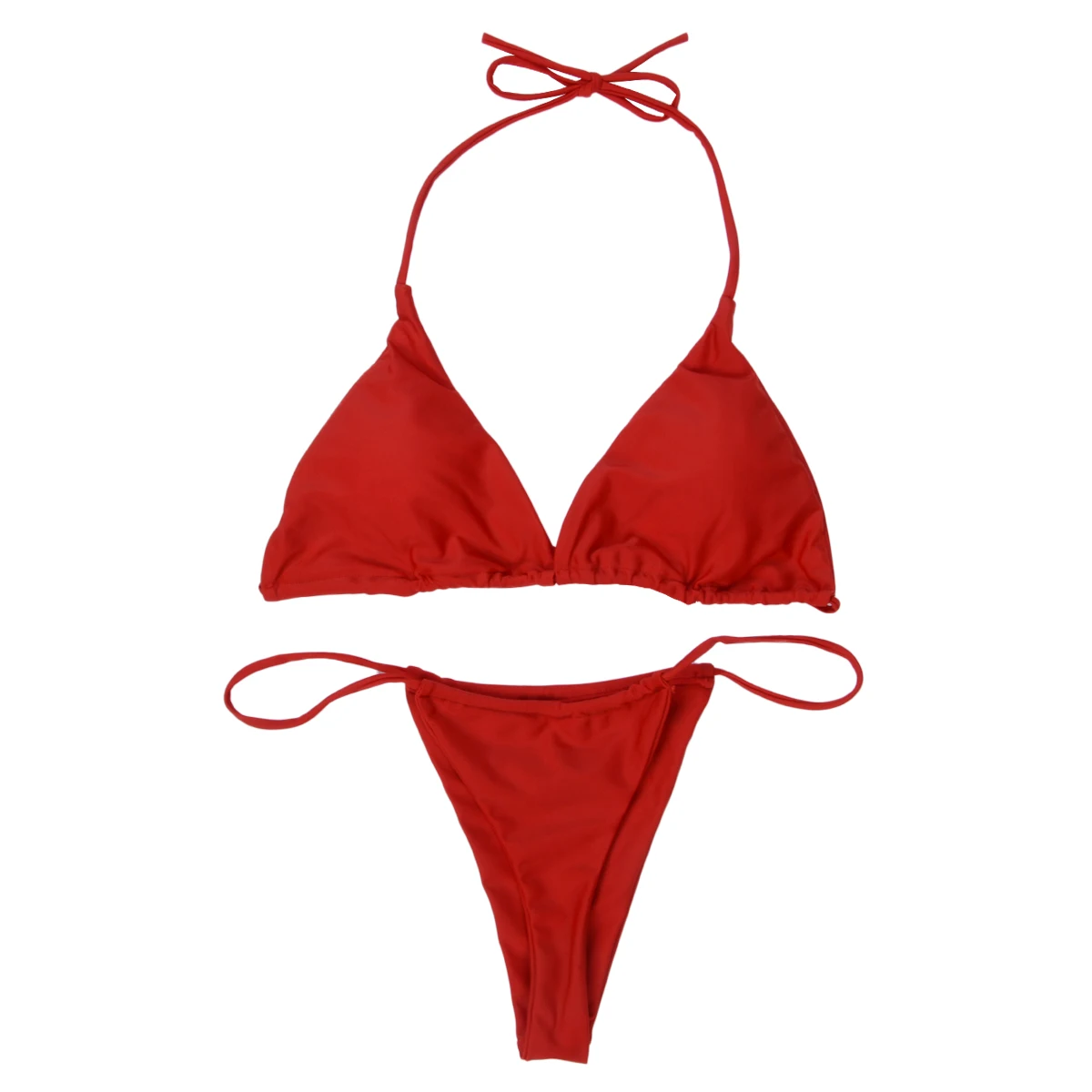 Women Sexy Lace Up Thong Bikini Set Bandage Push Up Padded Swimsuit Summer Beach Bathing Suit Brazilian