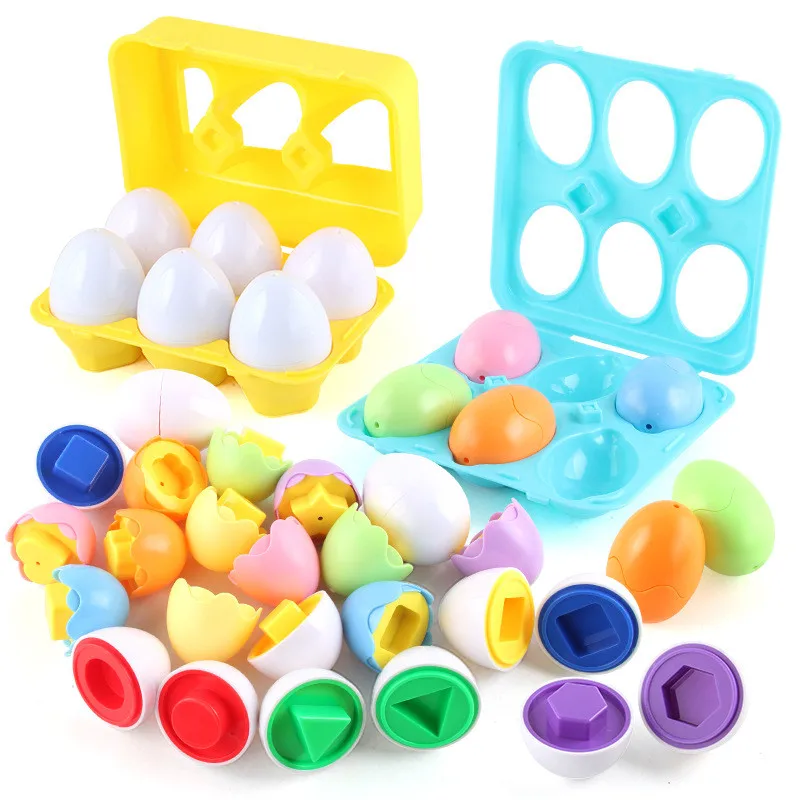 

Baby Montessori 3D Smart Egg Color Shape Matching Games Puzzle Kids Toys Early Educational Jigsaw Toys For Children Easter Gift