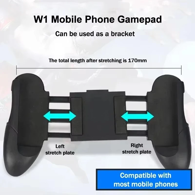 W1 Joystick per gamepad per telefono cellulare per PUBG Obiettivo di tiro Maniglia per IPhone IOS Android Accessori da gioco Supporto per telefono Grip - immagine 5