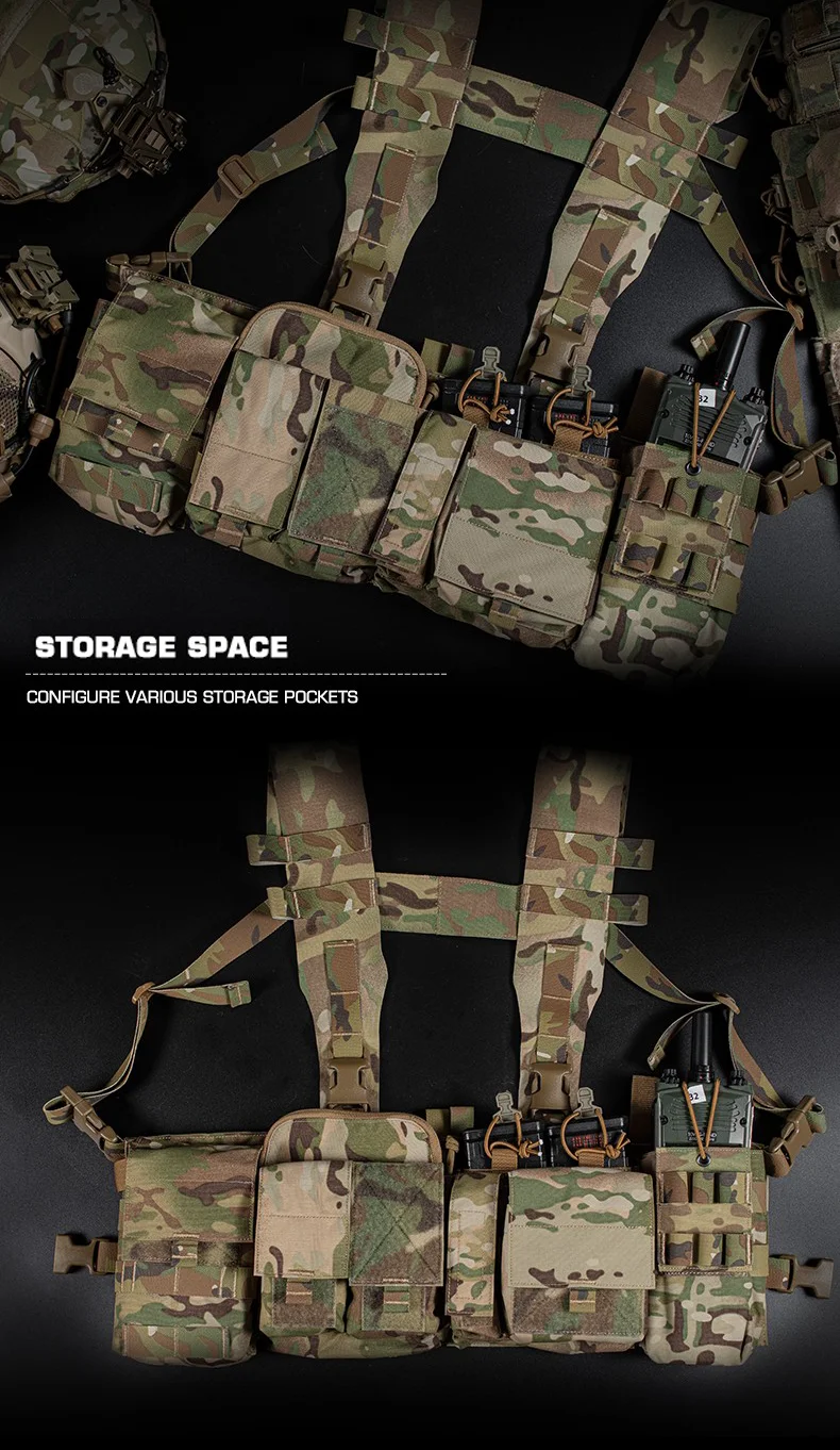 Emerson UW IV Chest Rig GP Pouch 556 762 MOLLE Weste Multi Pocket H Harness Schnellschalterplattform für EDC Tools Radio Mag Storage – Detail 8