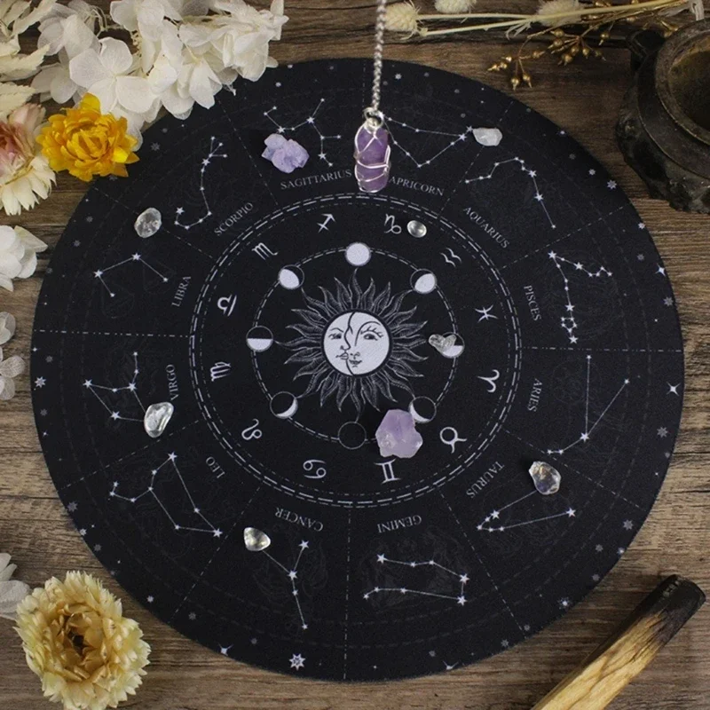 

Rubber Carved Pendulum Board Dowsing Divination Board Metaphysical Message Board