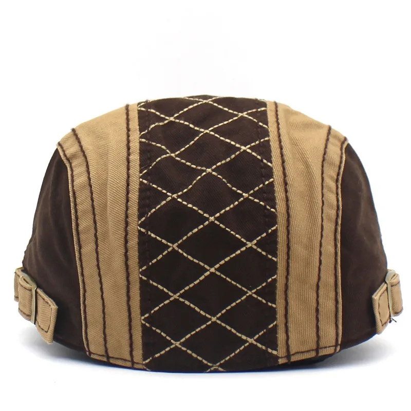 Men's Retro Berets Hat For Women Cotton Visors Embroidery Letter Flat Caps Artist Peaked Newsboy Cap