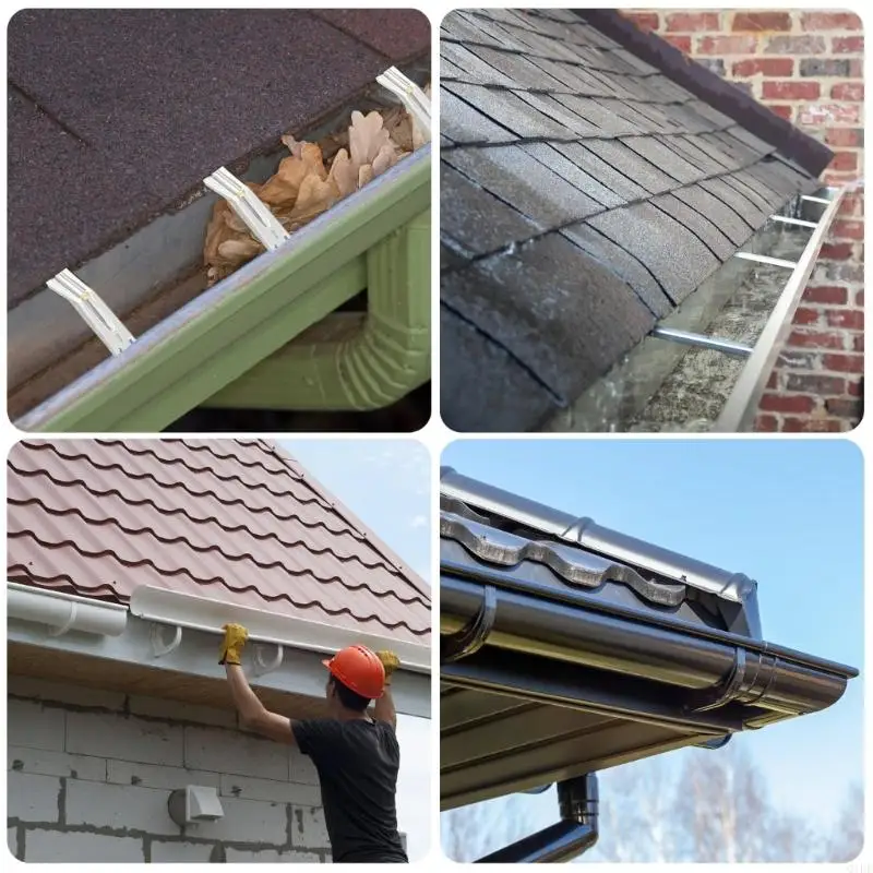 Q1FD 28pcs Concealed Gutter Hangers 5 Inch Sturdy Brackets With Easy Installation