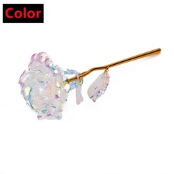 Valentine's Day Eternal 24K Gold Foil Rose with LED Lights - Lasting Love Decorative Gift (Color)
