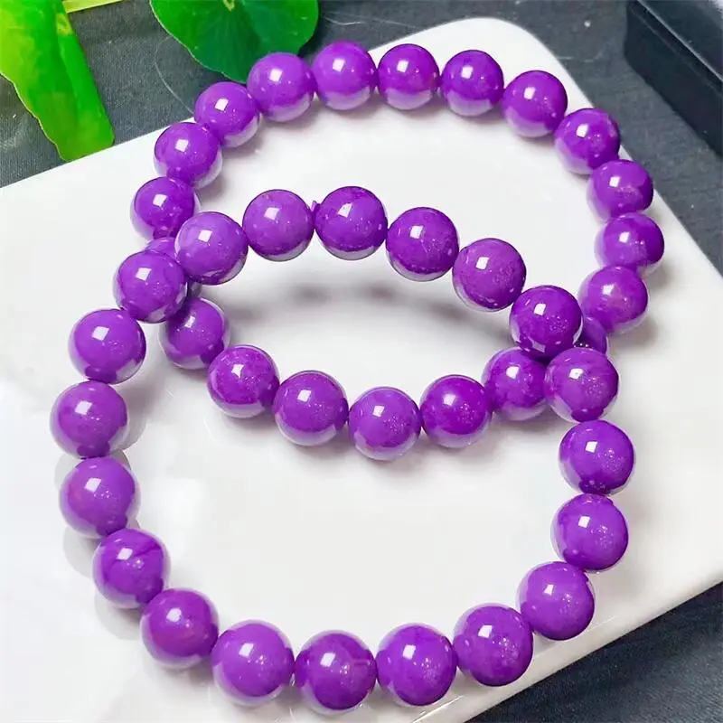 

Natural Purple Mica Bracelet Handmade Crystal Quartz Jewelry Stretch Bangle Fashion Children Birthday Gift 1pcs
