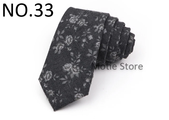 Heißer Verkauf hübsche Blumenmuster Krawatte weiße rote Baumwolle Krawatte für Hochzeits feier Kleid Hemd täglich tragen Dekoration Accessoires Geschenk – Detail 34