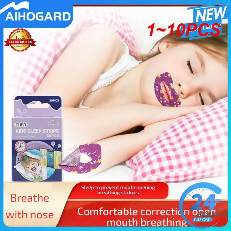 1~10PCS Baby sleep strips correction infant anti-open mouth sleeping good slumber patch product baby care tools kids items anti snoring nasal strips children mouth breathing preventer