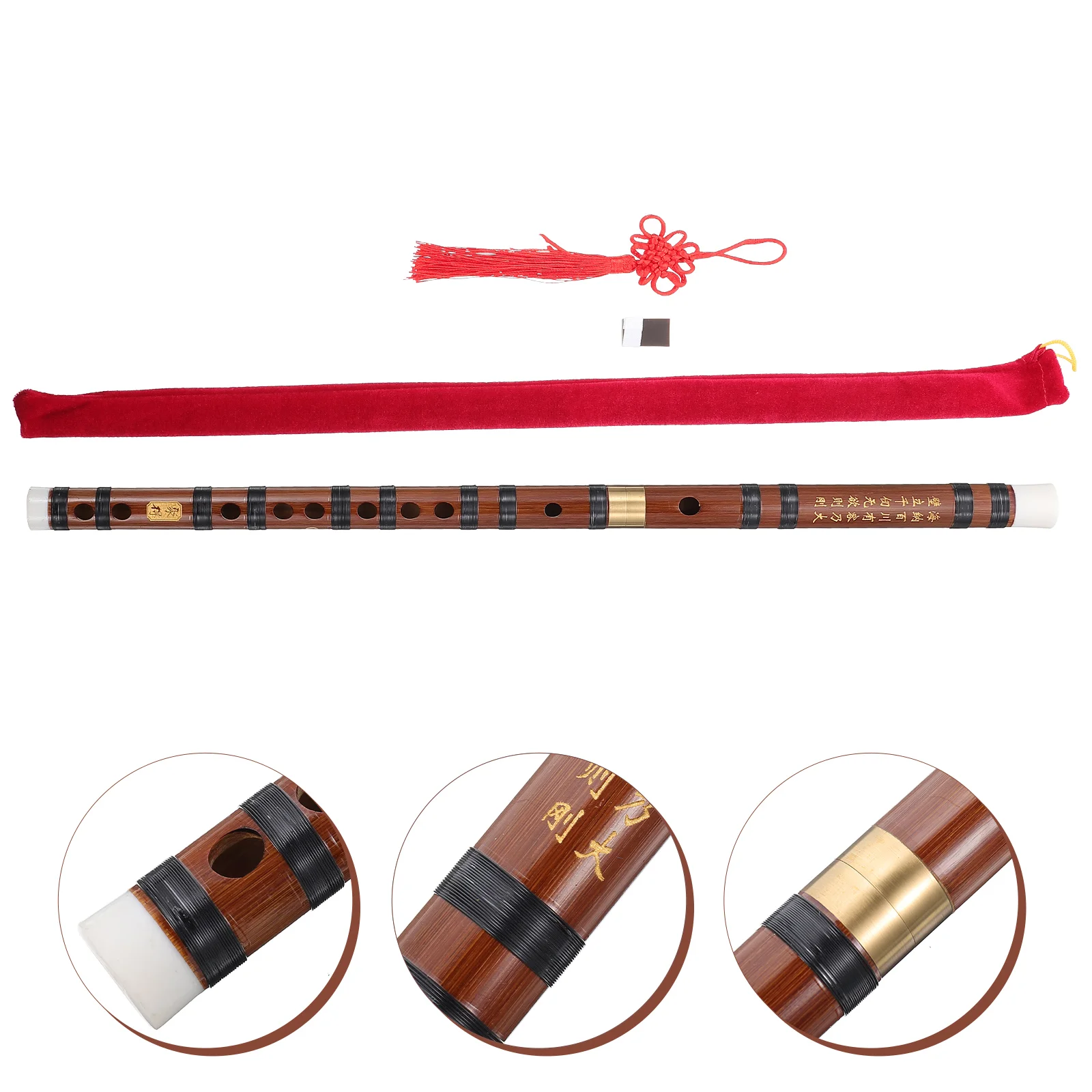 

of Chinese Style Bamboo Flute Kids Adults Portable Flute for Beginner C-F Tone