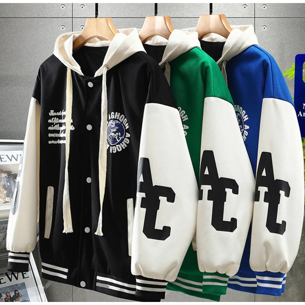Youth Spring and Autumn Season Jacket Coat Male Junior High School Student Top Handsome Trend Big Boys' Baseball Jersey_voghion.com