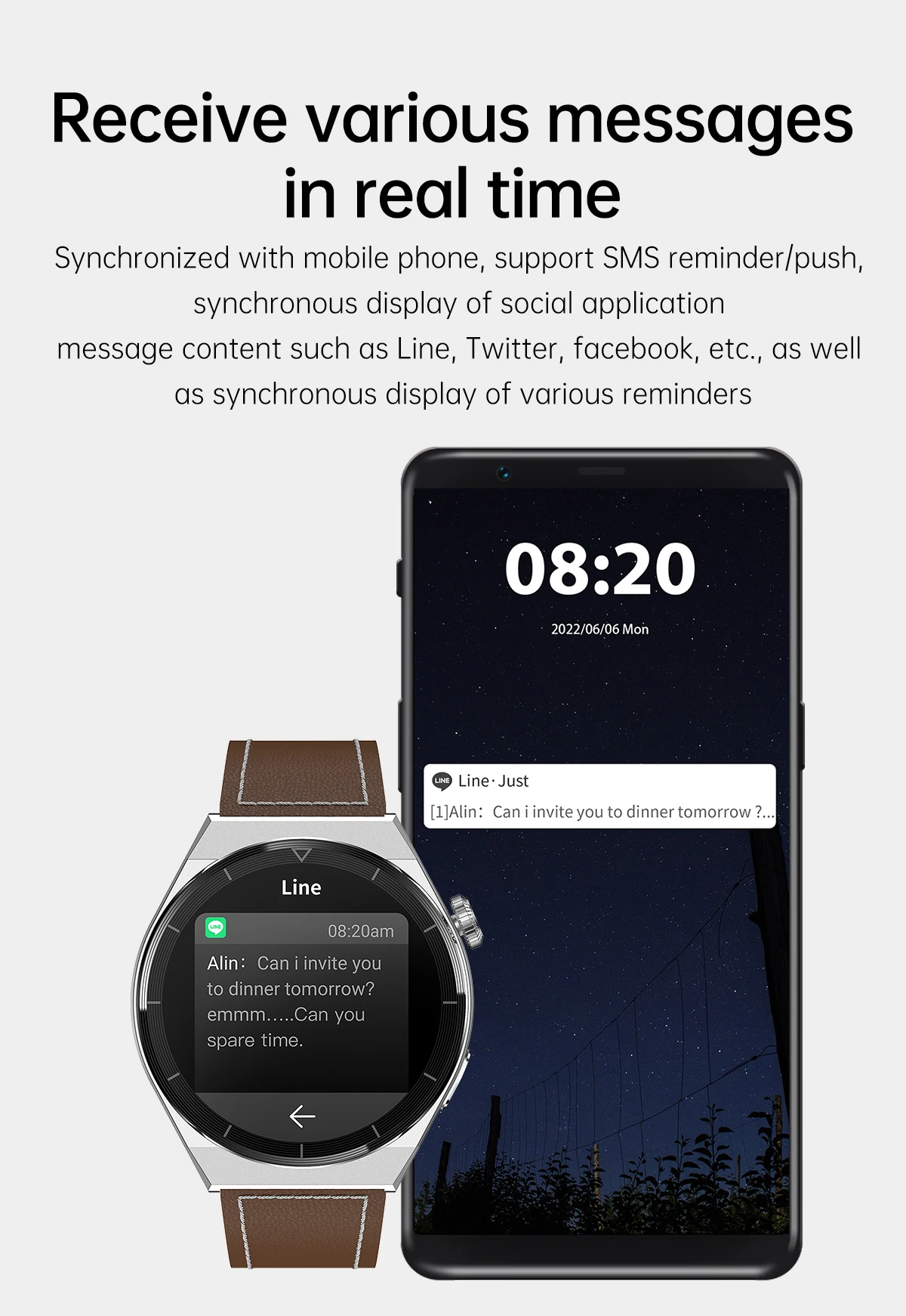 Huawei Gt3 Pro Smart Watch Bluetooth Call 20+Exercise Mode Heart Rate
