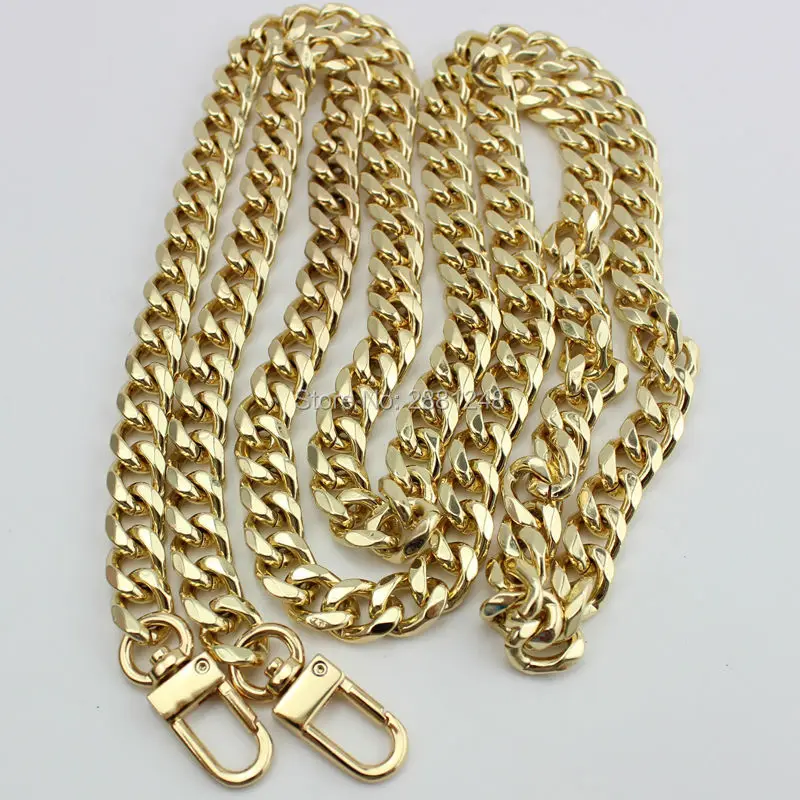 DIY 10mm Gold Silver Gun Black Eight-sided Flat Chain Sub-package with Children Bag Hardware Accessories Metal Chain