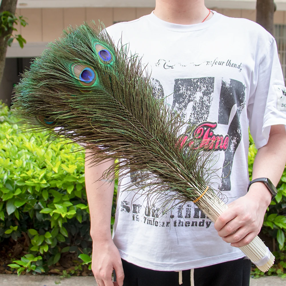 Natural Real Peacock Feathers for Decoration Vases Crafts Large Home Decor Vase Holiday Handicraft Accessories Plumes 10PCS peacock feather decoration craft feathers natural feathers