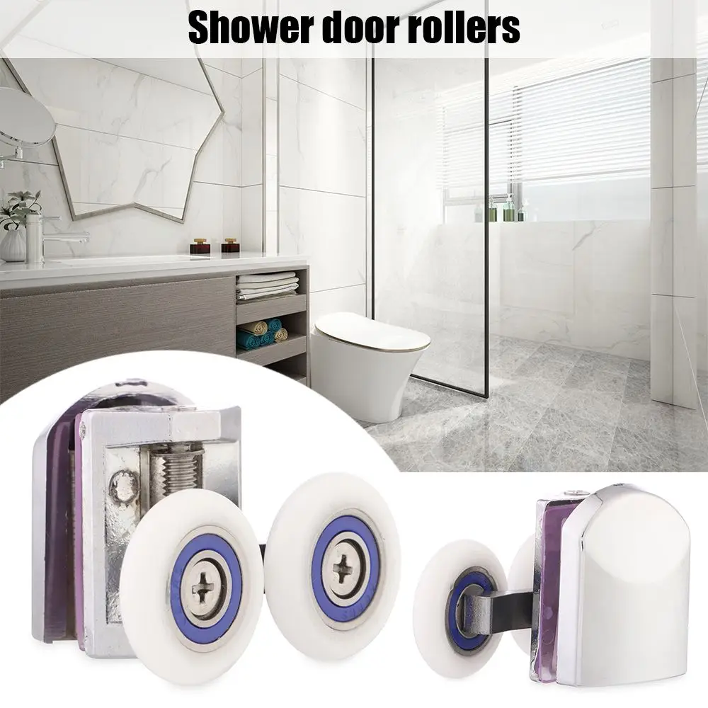 Durable Sliding Bathroom Accessories Double-Wheel Shower Door Rollers Replacement Wheel Runners 3