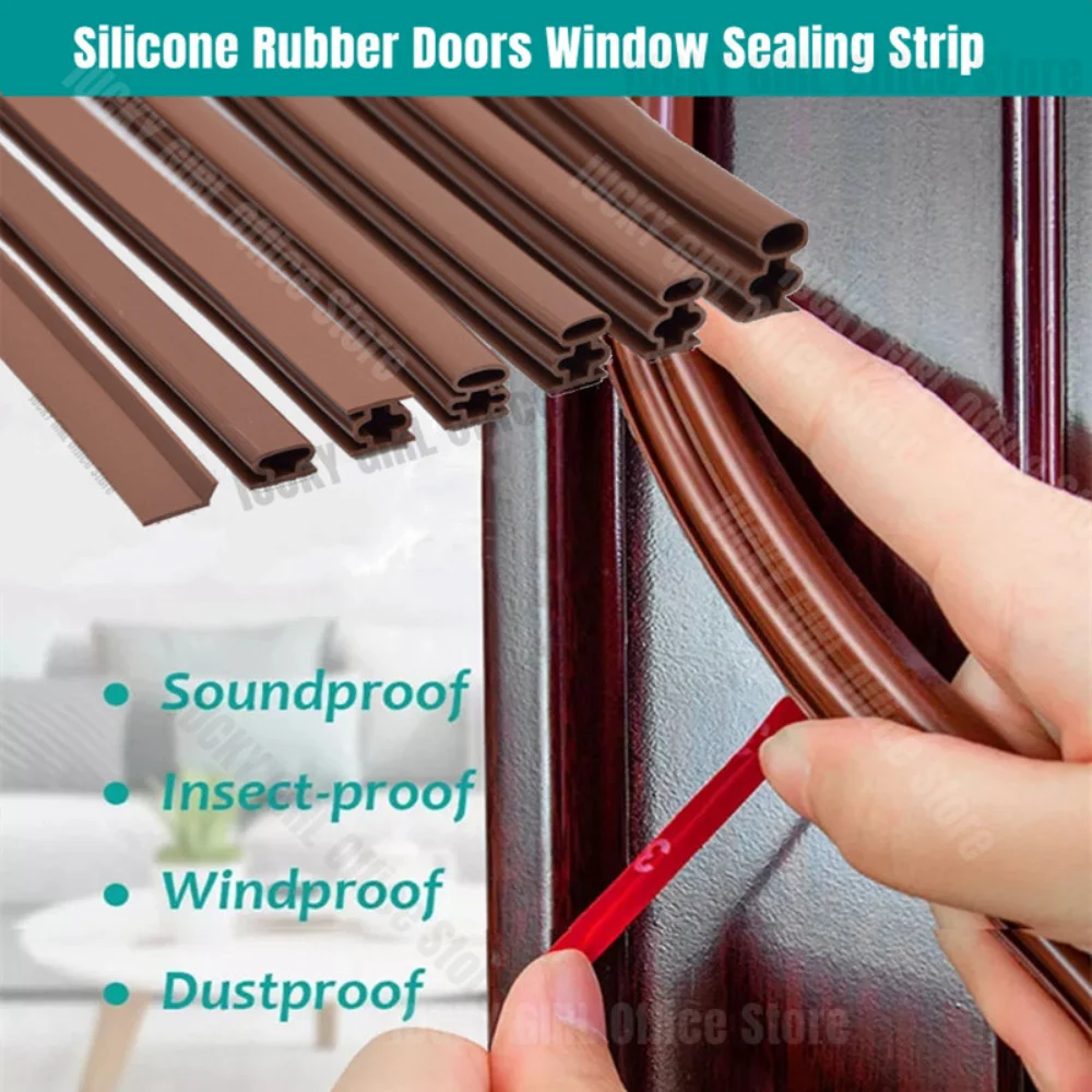 Weather Stripping Door Seal Strip  Weatherstrips Doors Self-adhesive - 6m  - Aliexpress