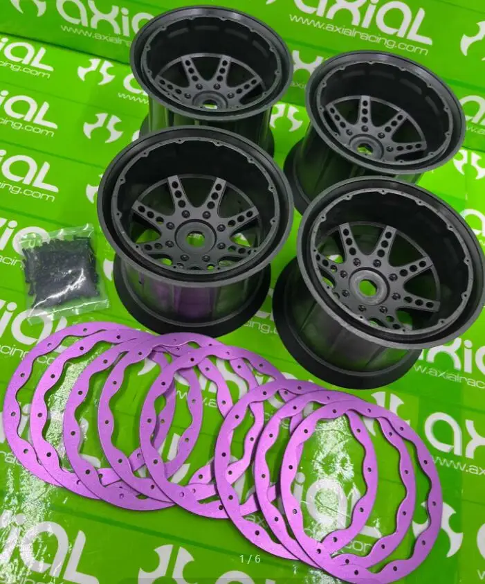 hpi トラクサス　ビードロックホイール　タイヤ Amazon | Rcarmumb RC ビードロック ホイール タイヤセット 10mm