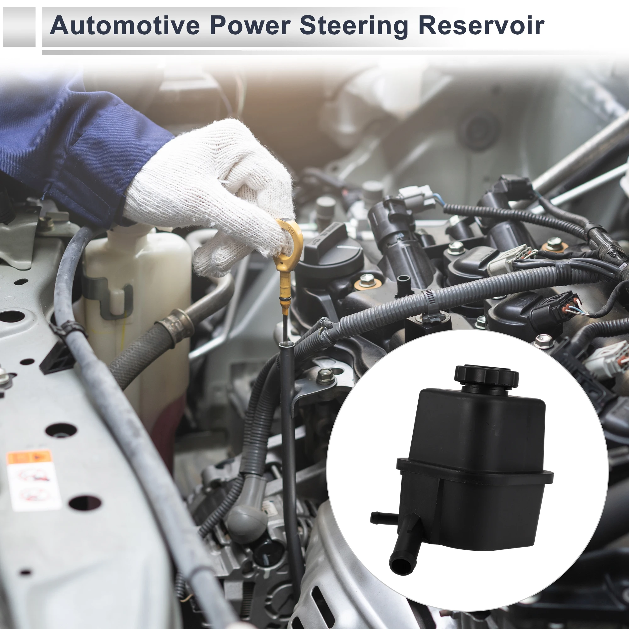 UXCELL Power Steering Reservoir for Chevrolet Camaro 2010 2011 2012 2013 2014 2015 No.92233427 1 Pc Black