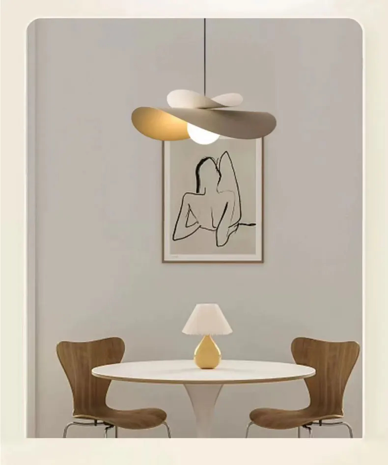 Suspension en fer blanc LED nordique 4