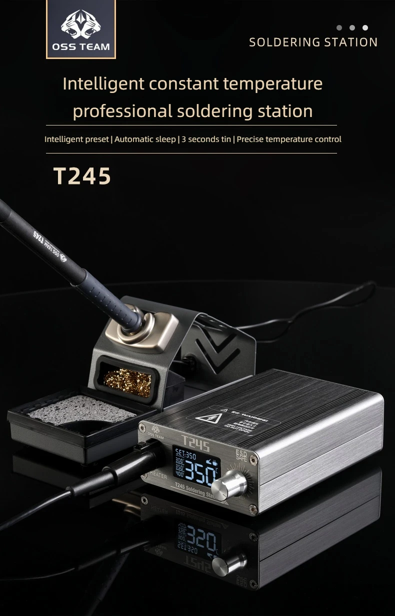 T245 Precision Solder Station 130W PID temperature control 3S Melting tin for Mo