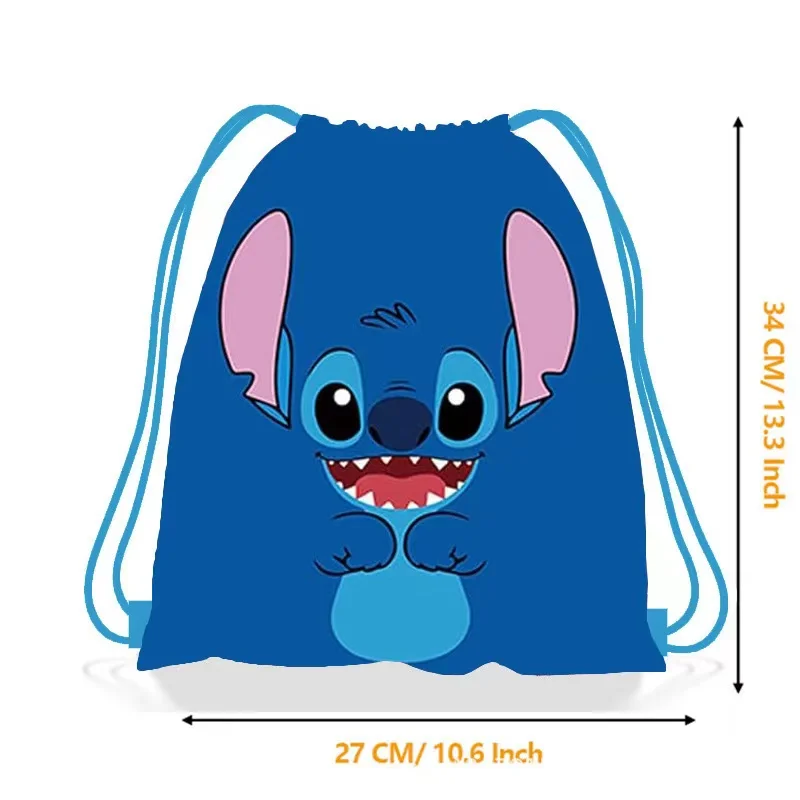 thumbnail image 1 of 5/30 piezas Disney Pink Lilo Stitch Theme Bolsa de cordón no tejida con tema Lilo & Stitch Bolsa de regalo para fiesta de cumpleaños para niño y niña Suministros para baby shower, 1 of 5