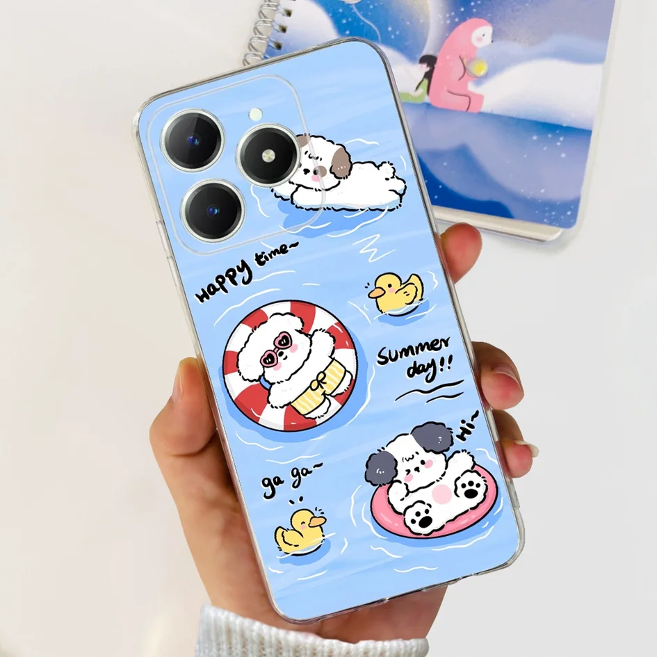 Elegant Floral Soft Silicone Clear Phone Case - Enhanced Protection and Style