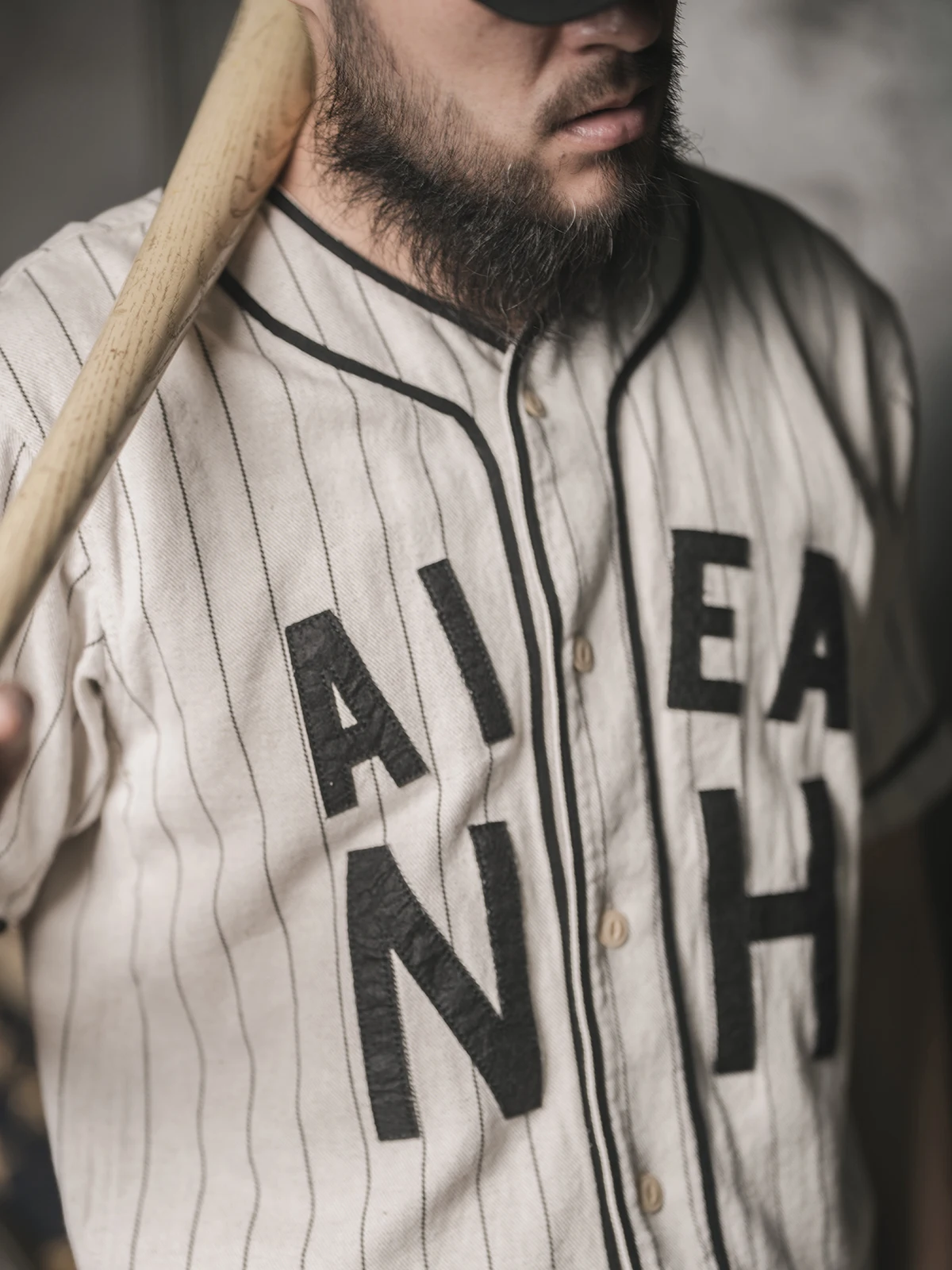 Bronson WWII Type Baseball Jersey Retro Style Men's Striped Sportswear Shirts 3