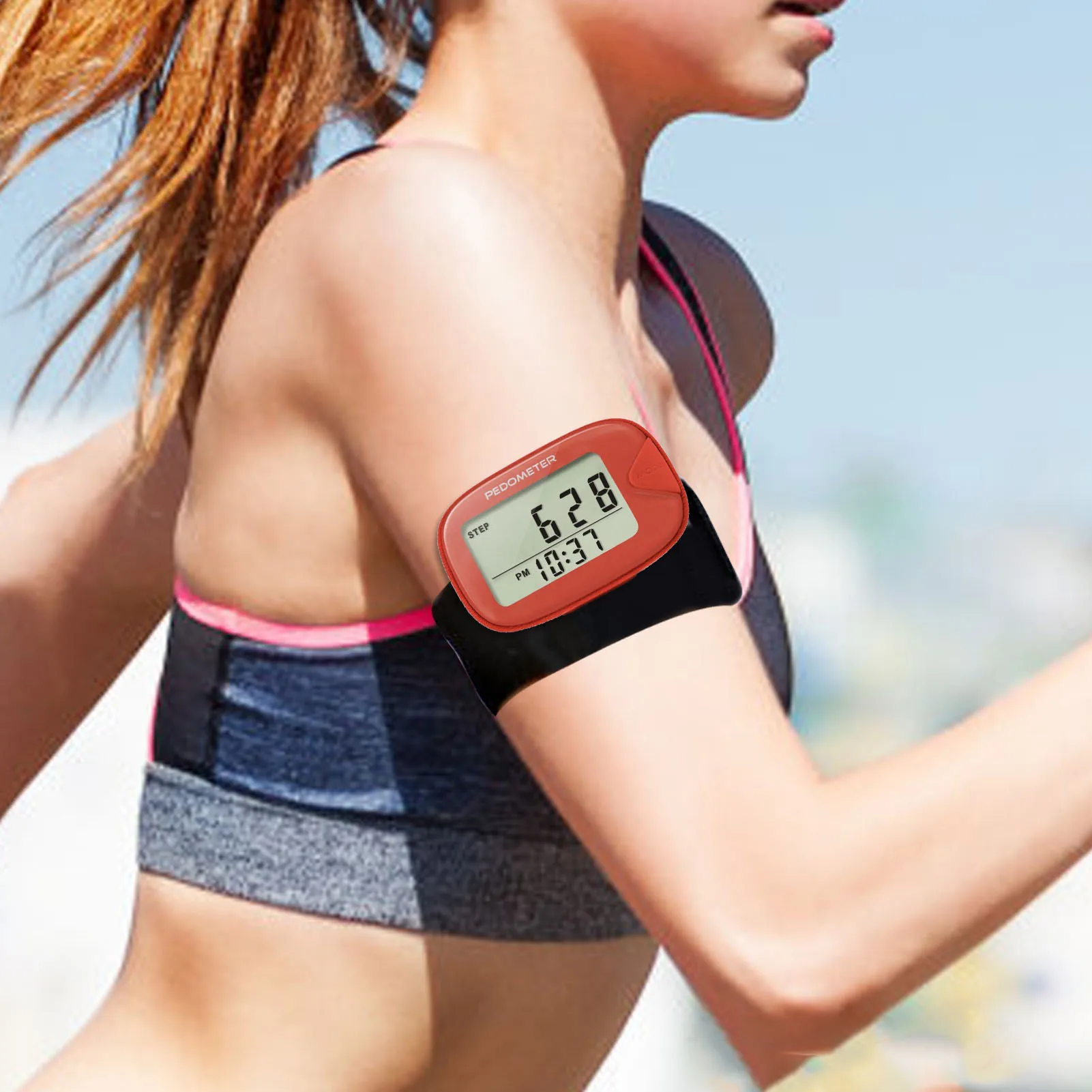 Pedometer for Walking Step Counter with Display and Clip Clip-on Fitness Step Tracker Portable Sport Pedometer for Step/Distance