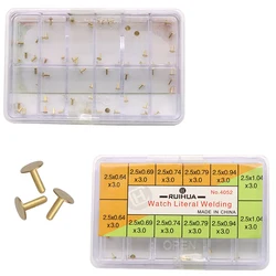 Premium Watch Dial Component Kit - 240 - Piece Metal Set with Text and Number Fixing Pins (Orange)