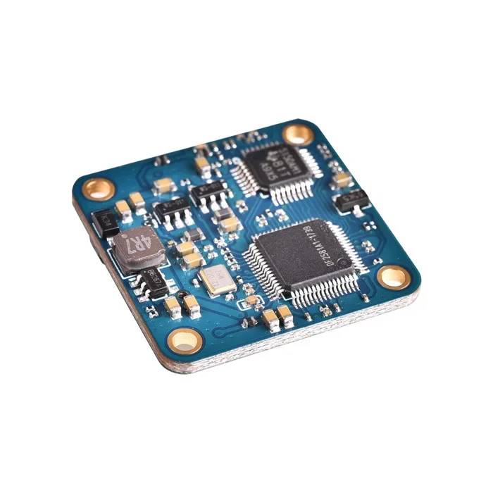 Module d'enregistrement vidéo RunCam Mini FPV DVR comparé à une pièce de monnaie pour montrer sa taille compacte de 25x25mm