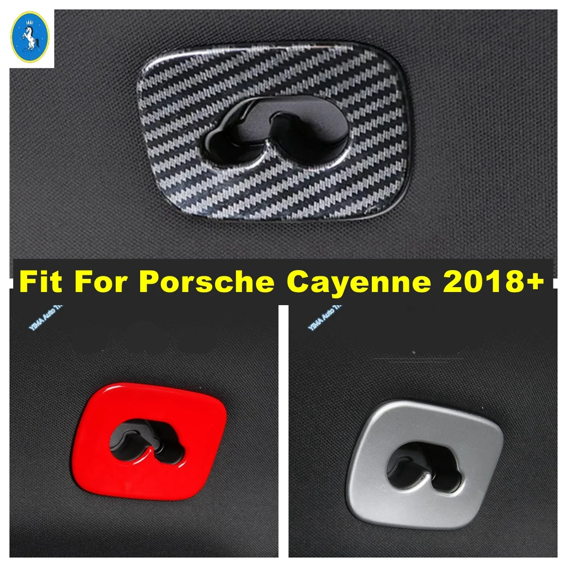 

For Porsche Cayenne 2018 - 2023 Roof Hooks Decoration Frame Cover Trim Matte / Red / Carbon Fiber Look Car Interior Accessories